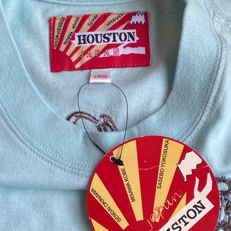 【HOUSTON JAPAN】 L / 天女 豪華刺繍 Tシャツ / スカジャンモチーフ　デッドストック
