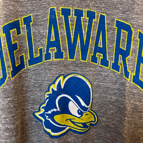 【LEAGUE】DELAWARE デラウェア大学 カレッジTシャツ L | ブルー・ヘンズ マスコット Tシャツ