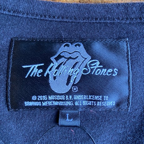 【The Rolling Stones】 1969ツアー Vネック ロングTシャツ L ブラック ゴールドプリント