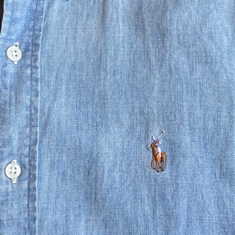 【RALPH LAUREN 】定番アイテム シャンブレー ボタンダウンシャツ S