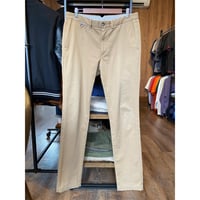 【BEAUTY&YOUTH UNITED ARROWS】細身 チノパンツ XL ベージュ バック尾錠付き