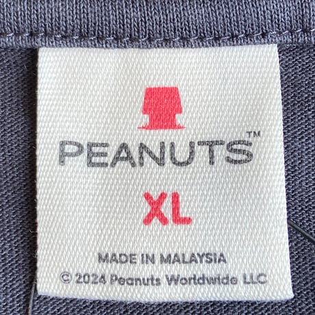 【PEANUTS × GU】 チャーリー・ブラウン スウェットTシャツ  XL ダークグレー