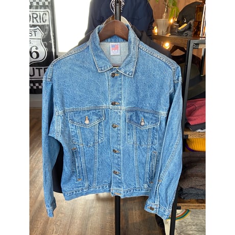 【MADE IN USA】 Infinity  エンボス加工 デニムジャケット ヴィンテージブルー S