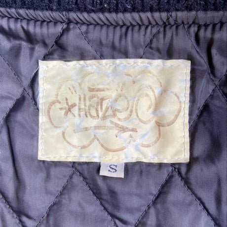 【激レア・MADE IN USA】HAZE ヴァーシティジャケット S 本革袖 ウール スタジャン 黒 アメリカ製