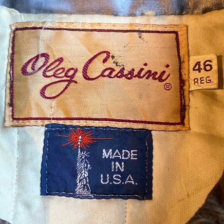 【Oleg Cassini】USA製 ヴィンテージ レザージャケット | 左肩リペア済・一点物