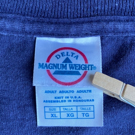 【DELTA】 MAGNUM WEIGHT ミシガン大学 カレッジプリント ロンT XL ネイビー 00s
