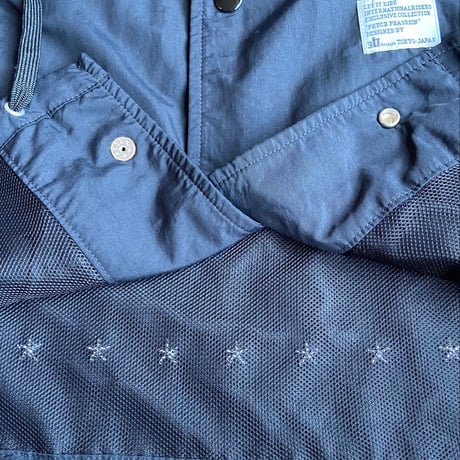 【Champion × Let it Ride】 コラボ コーチジャケット 裏メッシュ 星刺繍 ブラック M
