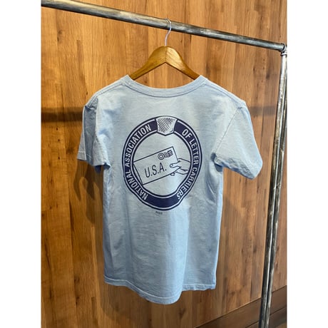 USA製 UNION MADE 【NALC】 アドバタイジングTシャツ ライトブルー  M 全米郵便配達員組合 両面プリント