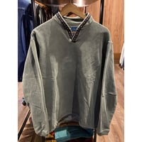 【alf / Made in USA】希少！チロリアンテープ スウェット S / 襟付き ドローコード
