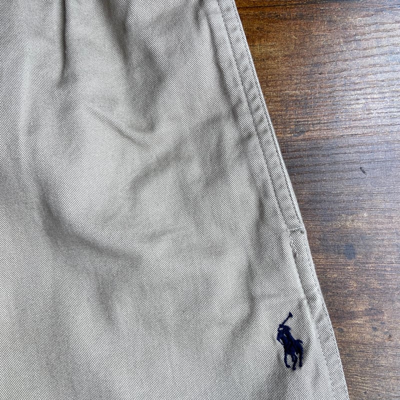 90s名作【Polo by Ralph Lauren】 イージーチノパンツ L ベージュ 紐