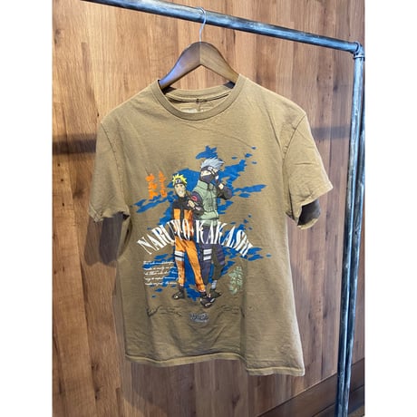 【NARUTO】 ナルト＆カカシ グラフィックTシャツ M ブラウン