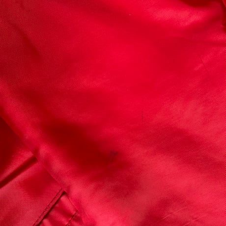 70s-80s Westbury "ILLINOIS STATE" サテン スタジャン レッド カレッジ ヴィンテージ