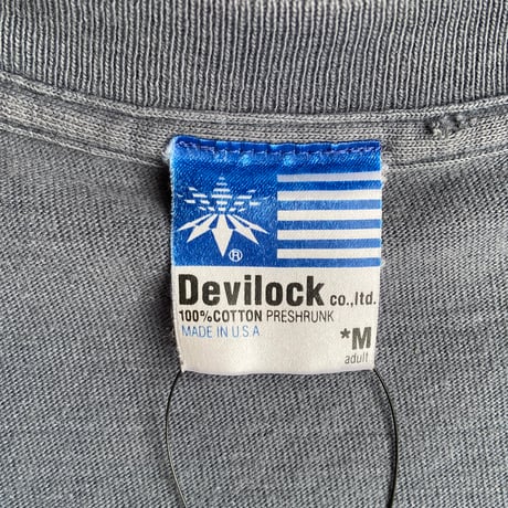 【DEVILOCK】 デビロック USA製プリントTシャツ M グレー