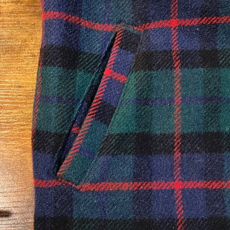 【Woolrich × Holubar】 USA製 Mサイズ タータンチェック ウール生地 ラグランスリーブ ブルゾン