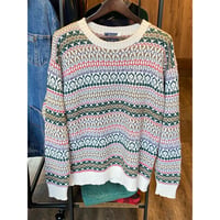 【XL/MADE IN U.S.A.】希少 ノルディック柄 ニット セーター アメリカ製