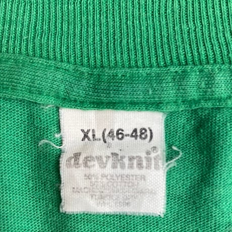 ヴィンテージ 80s Devknit 50/50 Tシャツ XL 緑 OFFICIAL SPORT T SHRT シングルステッチ アメリカ古着