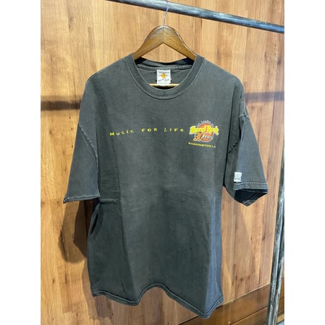 希少00s 【Hard Rock CAFE】 30周年記念 ワールドツアー Tシャツ Washington D.C. ブラック ヘビーウェイト