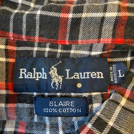 【Ralph Lauren】　BLAIRE ボタンダウン チェックシャツ