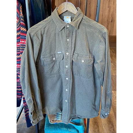 USA製【Carhartt】コットンシャツ　M　REGULAR　オリーブ
