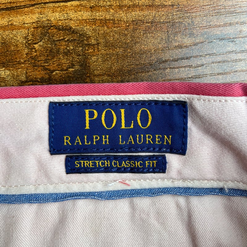 POLO RALPH LAUREN】 ストレッチ クラシックフィット チノパン ピンク