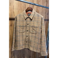 【PENDLETON】 グレンチェック コットン シャツジャケット M ブラウン系