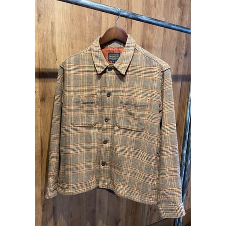 【PENDLETON】 グレンチェック コットン シャツジャケット M ブラウン系
