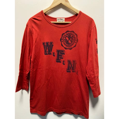 ヴィンテージ風デザイン　七分袖Tシャツ　L