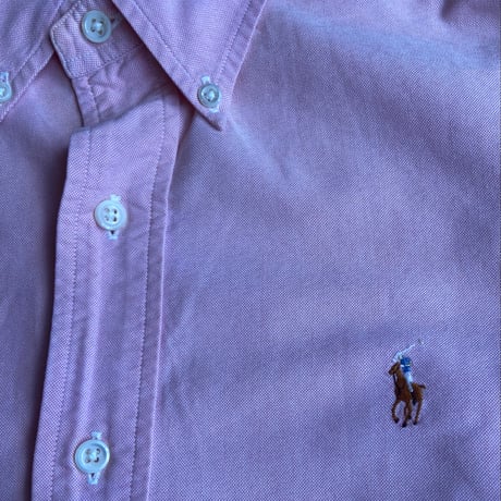 【Polo by Ralph Lauren】 オックスフォード BDシャツ ピンク [40-82] マルチポニー刺繍 ボタンダウン