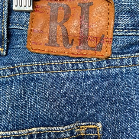 【RALPH LAUREN 】RLパッチ デニムパンツ ストレート W38 L32