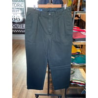 【POLO by RALPH LAUREN】 ANDREW PANT 2タック ワイドチノパン ブラック 黒 W36 希少マカオ製