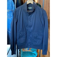【Eddie Bauer】シアサッカー風 ジャケット 濃紺 Mサイズ