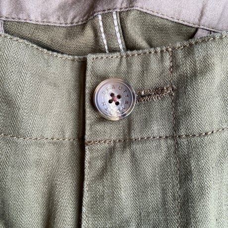 【BEAUTY&YOUTH  UNITED ARROWS】ヘリンボーン カーゴパンツ コットン100% M オリーブ