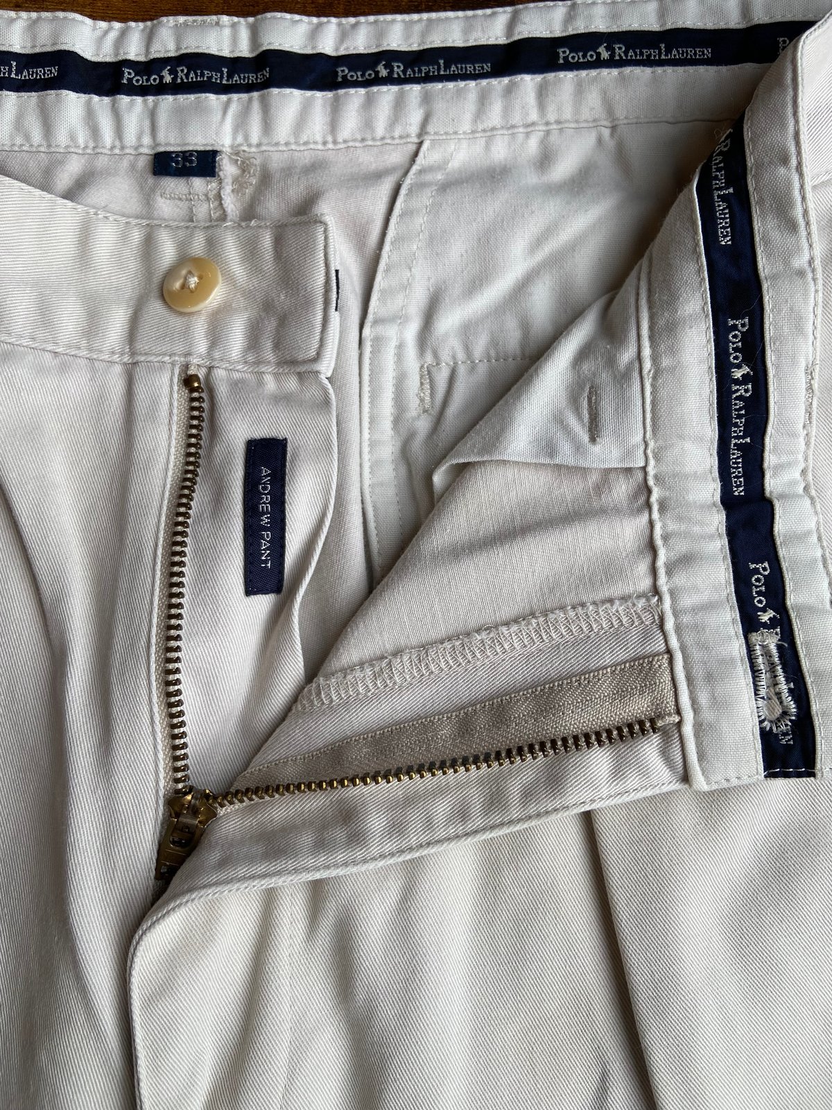 POLO RALPH LAUREN】 ツータック チノパンツ 33インチ ANDREW PA