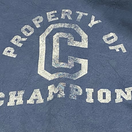 【Champion】定番 プルオーバーパーカー Lサイズ | カレッジ風「PROPERTY OF」ロゴ
