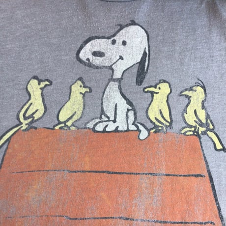 USA製【JUNK FOOD】 ジャンクフード スヌーピー Tシャツ グレー メンズ L ピーナッツ PEANUTS 半袖
