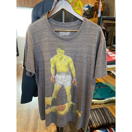希少【OLD NAVY】 モハメド・アリ プリントTシャツ グレー 霜降り Collectabilitees