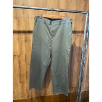 近年モデル【Johnbull】 ストレッチツイル ワイド チノパンツ LL チャコールグレー レーヨン混 ワークトラウザーズ
