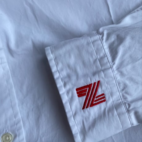 【RALPH LAUREN】 ワンポイント刺繍 ボタンダウンシャツ ホワイト L 袖ロゴ刺繍入り
