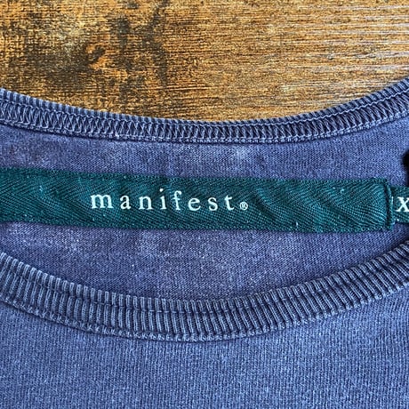 【MANIFEST】DESTRUCT IDENTITY グラフィック Tシャツ XL グレー 製品染め フェード感 音響機材 トーテムポール バックプリント
