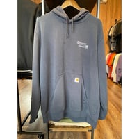 【Carhartt】 プルオーバーパーカー XLサイズ Manheim Chicago 企業ロゴ