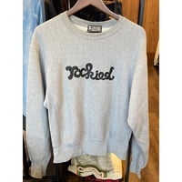 【希少】ROCKIED × Lee 別注 CROSSGRAIN スウェット Mサイズ グレー グラフィックプリント 裏起毛 コラボ