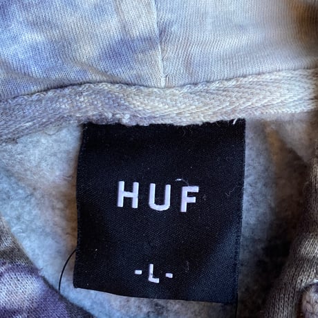 【HUF】タイダイ柄 プルオーバーパーカー Lサイズ / フロントロゴ