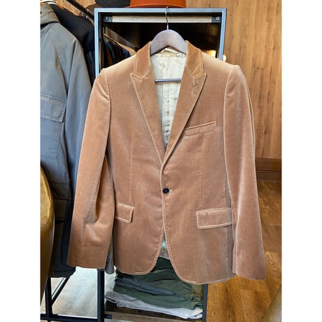 【UNITED ARROWS BLUE:LABEL】 ベロア テーラードジャケット