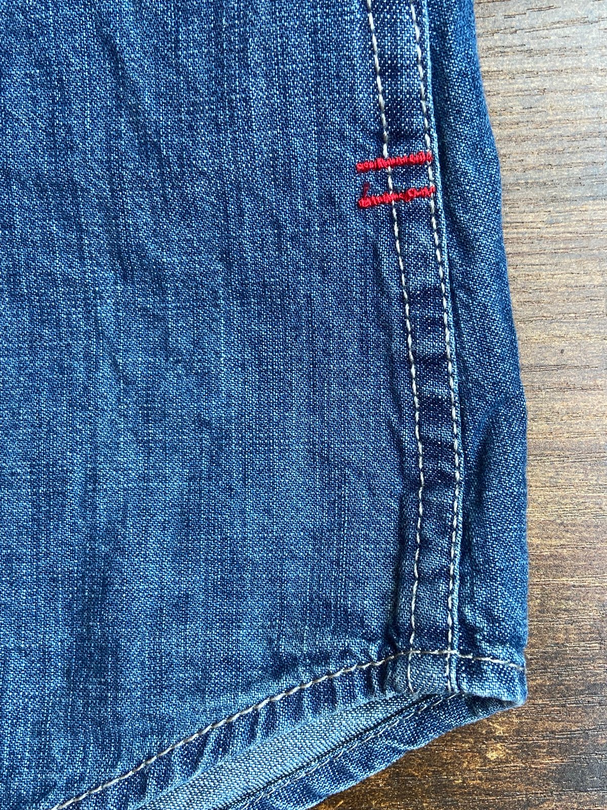 希少XL【DENIM & SUPPLY】 ラルフローレン バックロゴ刺繍 デニム 