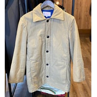 【DANTON】 ワークジャケット Wネーム 聖林公司別注 ベージュ サイズ36 フランスブランド キャンバス地 裏地ブルー 希少