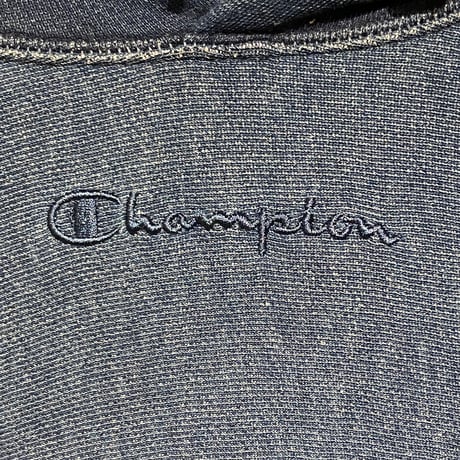 【Champion】リバースウィーブ プルオーバーパーカー M デニム風スウェット 青
