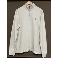 【Ralph Lauren】ラルフローレン　ハーフジップスウェット　ホワイト