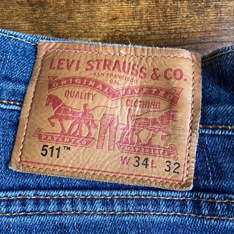 【Levi's】定番 511 スリムフィット ストレッチ デニムパンツ W34 L32