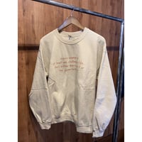 【GILDAN】 クルーネック スウェット サンドベージュ L メッセージプリント