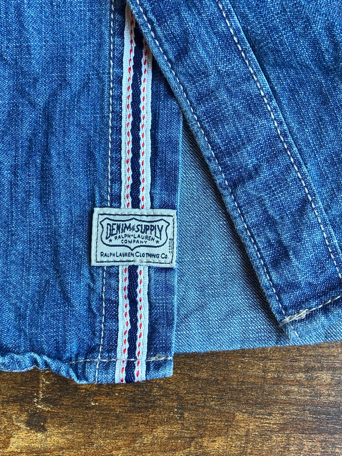 希少XL【DENIM & SUPPLY】 ラルフローレン バックロゴ刺繍 デニム